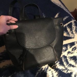 Black mini backpack